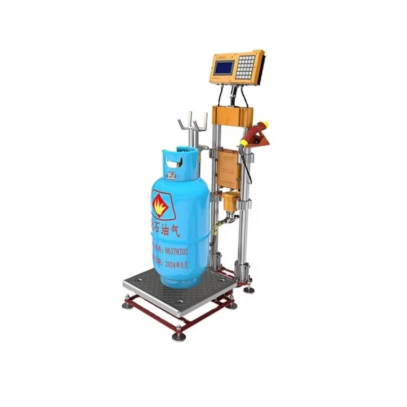 Wireless Data Transfer Semi-Automatic Electric High Accuracy Electronic Digital Gas Filling Machine For LPG Bottling Plant