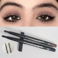 3pcs/Set Strong Black Eyeliner Gel Pen Makeup Rotary Retractable Eyeliner Pencil Waterproof Smooth Quick-drying Inner Eye Liner