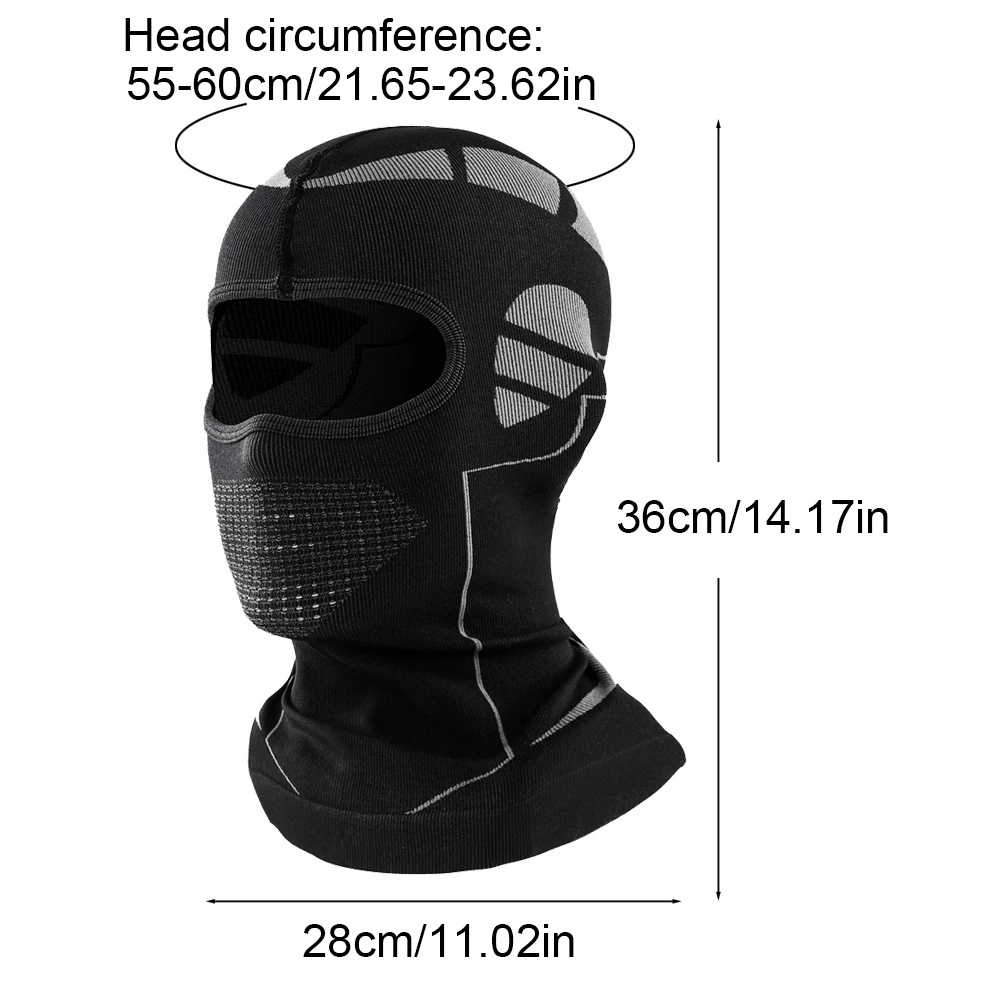 유니섹스 겨울 따뜻한 발라크라바 모자 탄성 통기성 사이클링 풀 페이스 마스크 야외 러닝 스키 마스크 오토바이 헬멧 내부