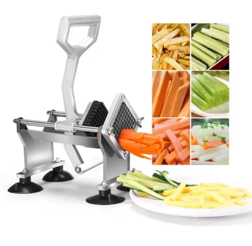 Commercial Grade Chopper | 4 Replacement Blades Included: Vegetable Chopper, French Fry Cutter, Potato Dicer/Slicer