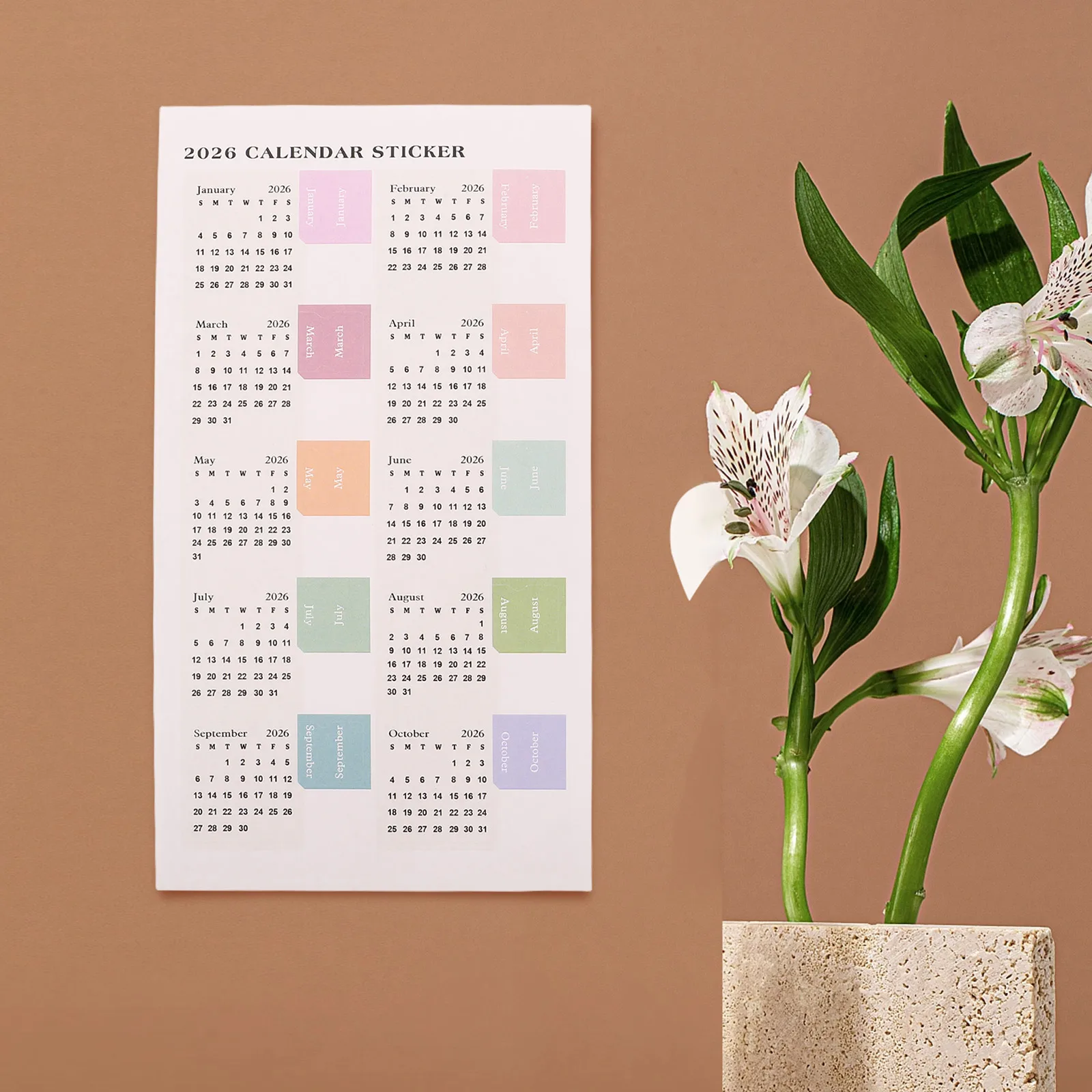 

Planner Journal Stickers 2026 Monthly Tabs for Diary Organizers Adhesive Calendar Index Labels Efficient Scheduling Stylish