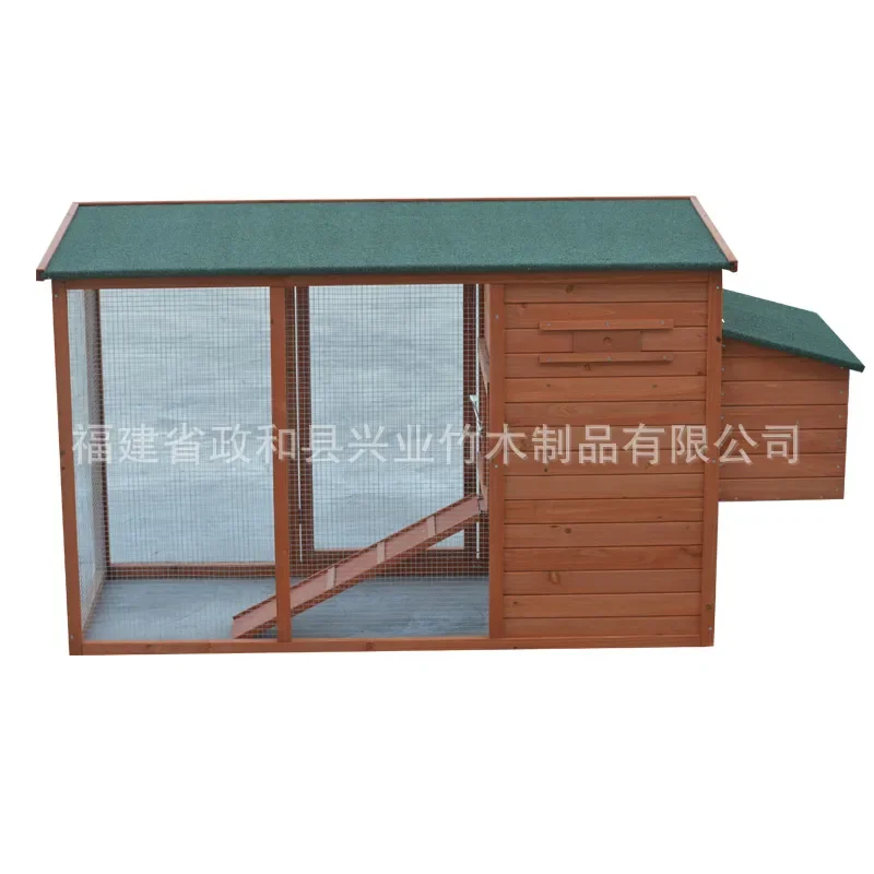 Solid Wood Chicken Coop Waterproof Poultry House for Backyard Free Range Ducks Rabbits Durable Pet Cage