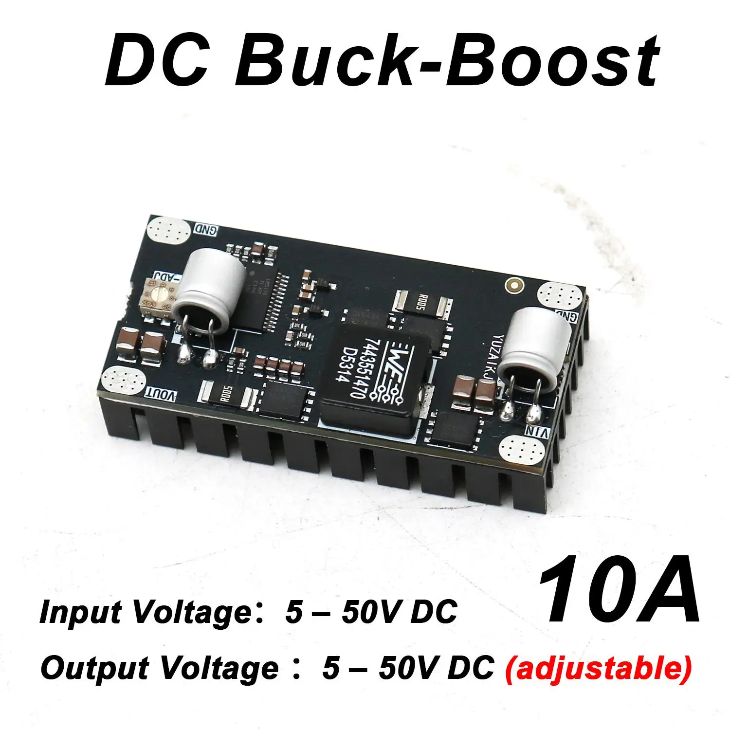 10A 5V-50V DC zu DC Buck Boost Wandler Stromversorgung 12V 15V 19V 24V 28V 36V 48V Spannungsregler AUTO Solarbatterie Laden