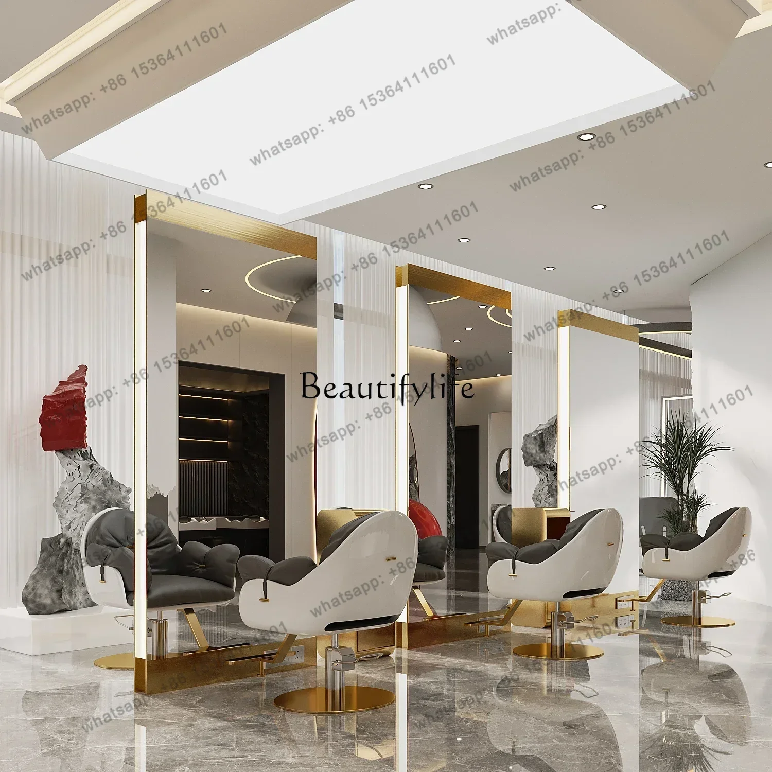 D30Single-Sided for Hair Salon Wall Fashion Hair Cutting and Perming Mirror