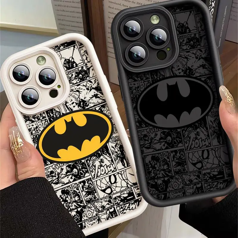 Silicone Soft TPU Phone Case for Samsung Galaxy A12 A13 A14 A22 A23 A24 A32 A33 A34 5G Fashion B-Batman Logo