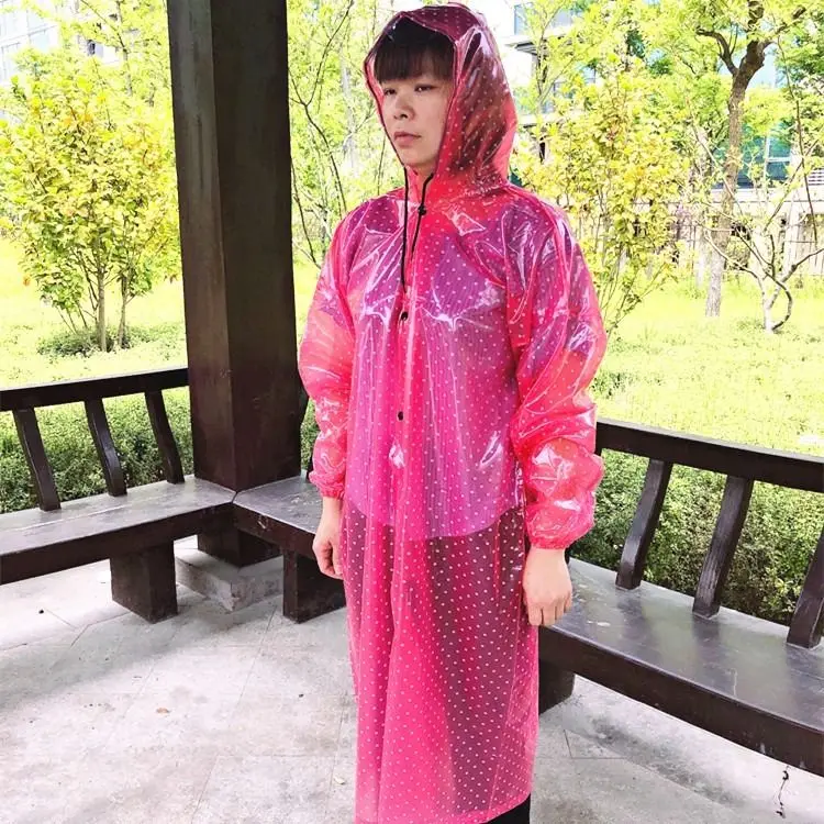 

Long Trench Design Pink Hooded Raincoat Girl Biker Jacket Coat