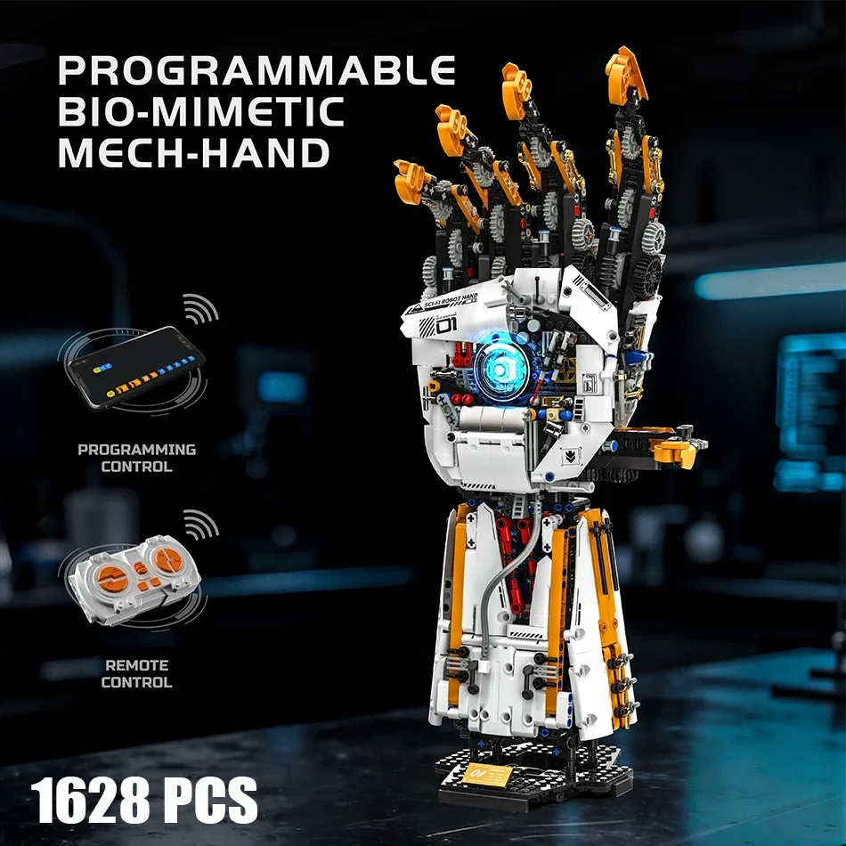 

STEAM Toys Dynamic Bionic Robotic Arm Building Blocks APP Programmable Remote Control Educational Bricks Ornaments Adult Kid Gif
