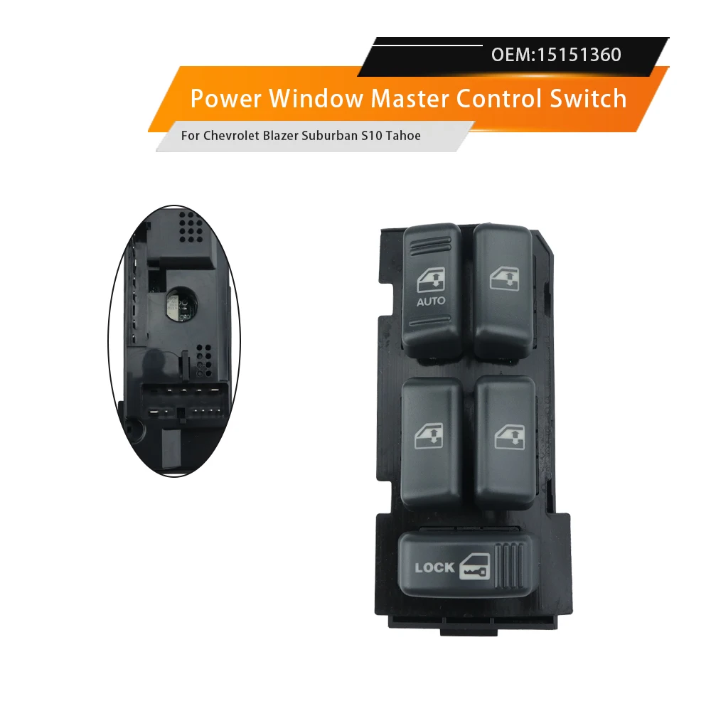 Para gmc jimmy carro interruptor de janela mestre energia elétrica 15151356 15151360 15151362 para chevrolet blazer suburban s10 tahoe