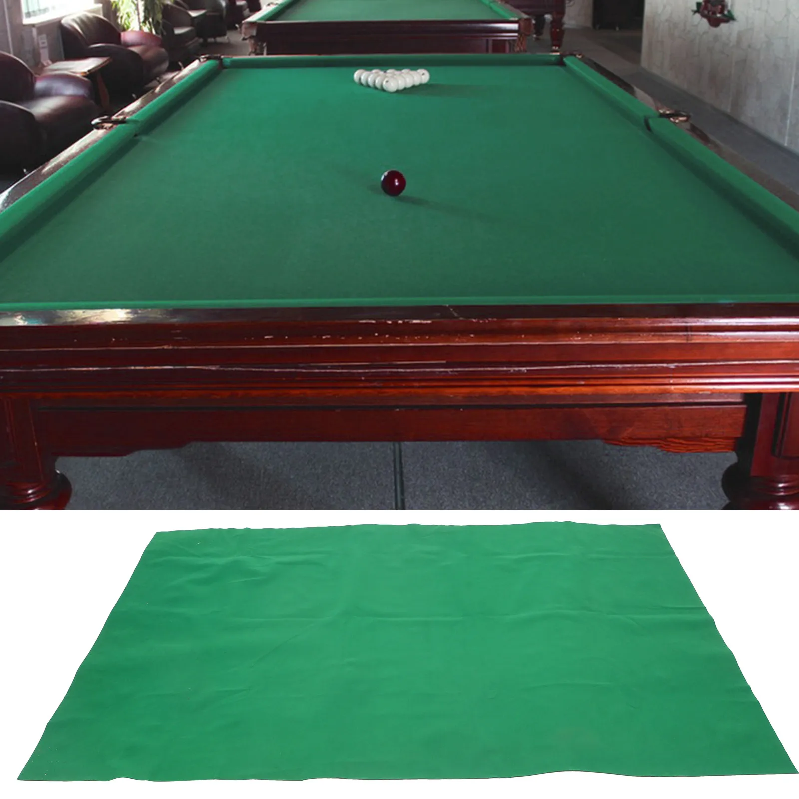 

Professional Pool Tablecloth for Billiard Tables Fits Standard Dimensions Double-Sided Design Heavy-Duty Material Easy Wipe