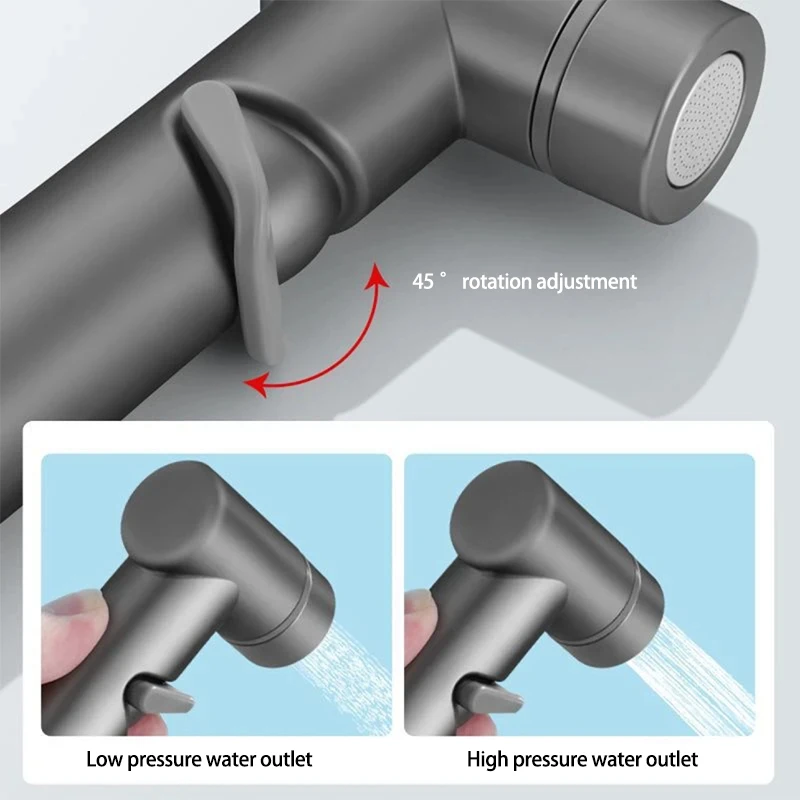Bathroom Toilet Flushing Spray Gun Household Pressurized Toilet Washer Bidet Sprayer Toilet High Pressure Portable Shattaf Set image 4
