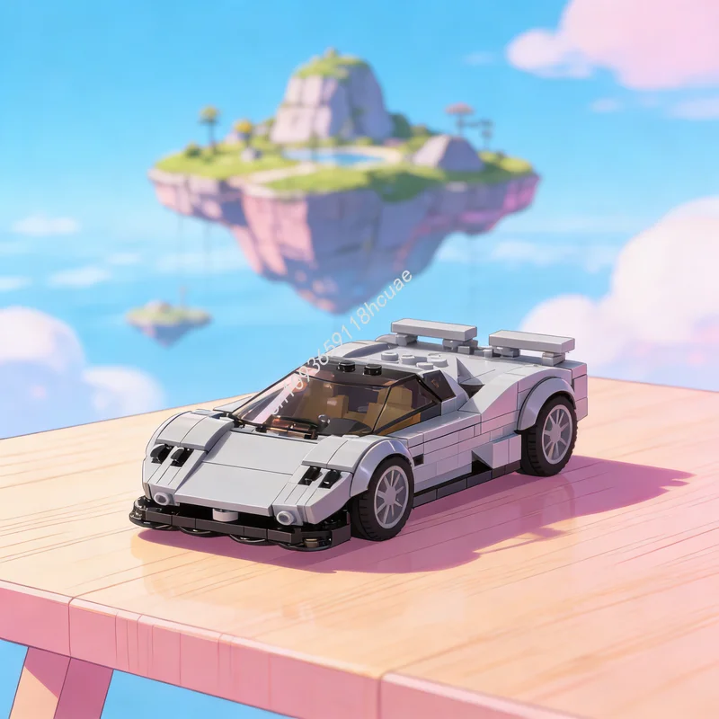 

344 детали MOC City Champions Pagani Zonda S, конструктор, развивающая игрушка, идея для подарка на Рождество, для детей