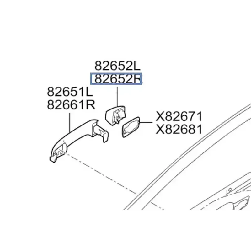 Genuine Exterior Door Handle Cover Front Left Right 826522J000 826622J000 826522J010 826622J010 for KIA Borrego Mohave 2008-2018