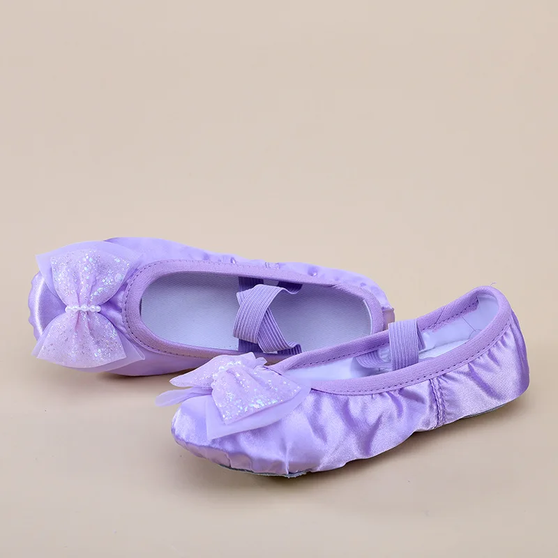 kids ballet shoes girl bow Women\'s dance shoes ballroom dancing shoes ladies Princess korean shoes woman ballerina shoes