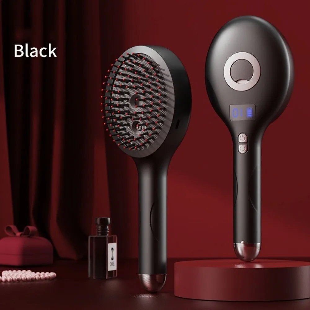 High Frequency Vibration Red Light Spray Massage Comb Multi-Function Anti-Frizz Large Tank 2-In-1 Misting Hair Brush Anti-Static