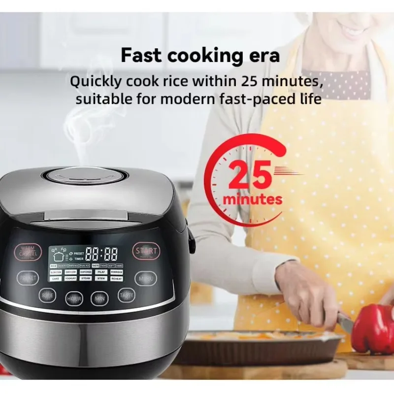 

3L 4L 5L 6L Press Rice Cooker Black And Gold Electric Rice Cooker Italian Home Big Capacity Desugar Rice Cooker 304