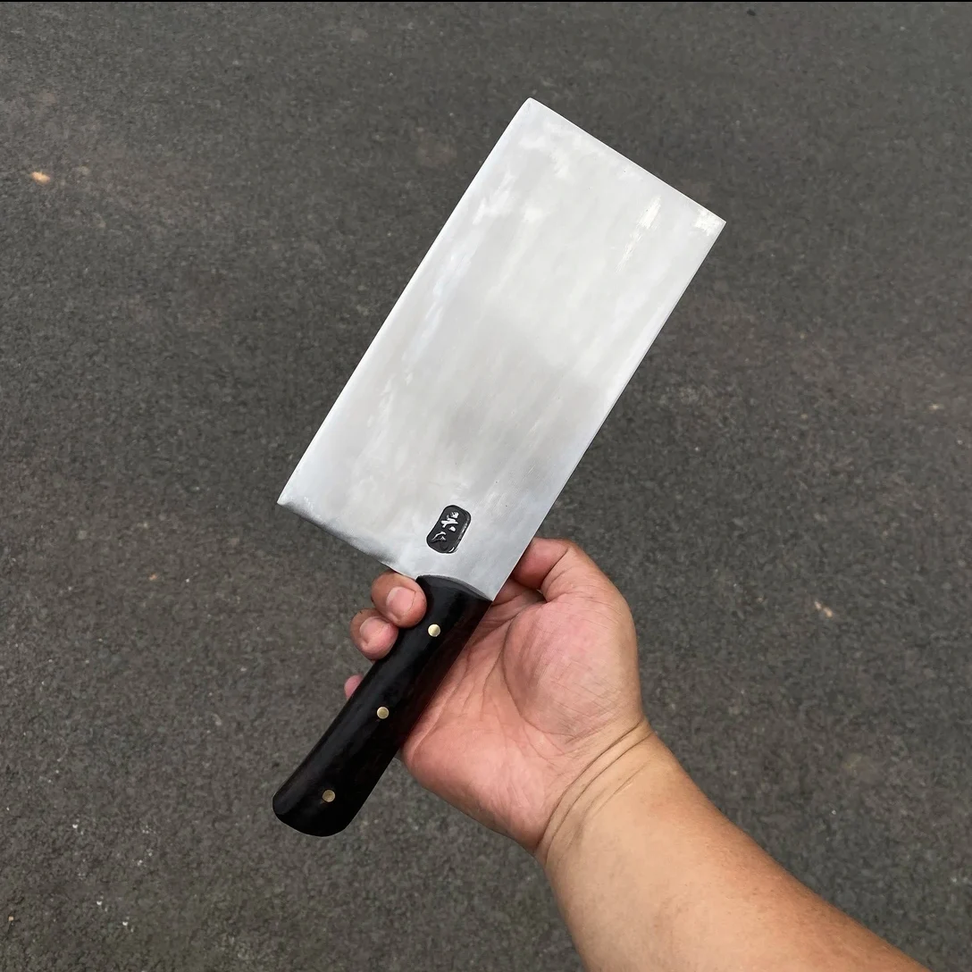 

8 Inch Slicing Knife Alloy Steel Blade Ebony Handle Cutting Vegetables Cleaver Meat Handmade Forged Professional Kitchen Knives