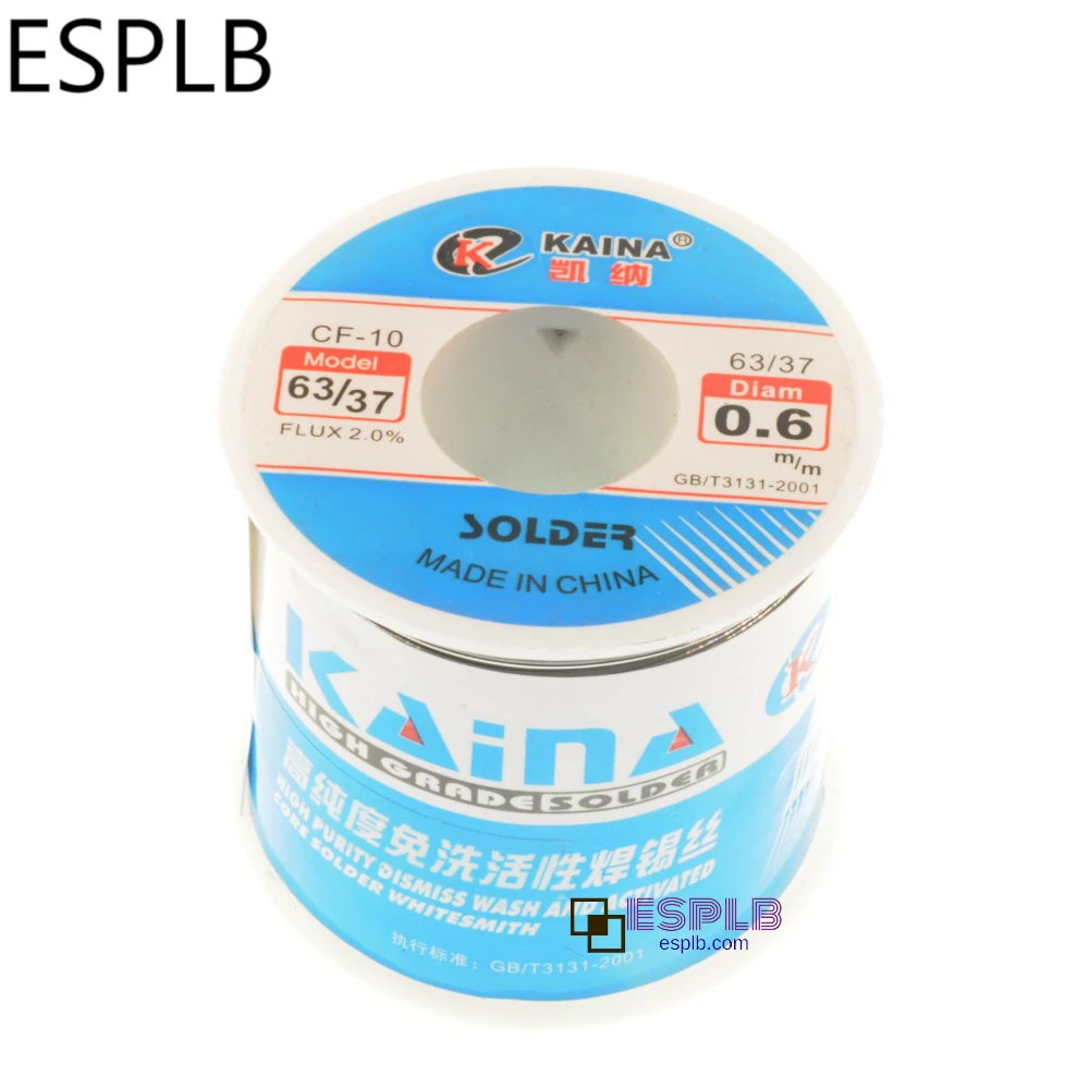 ESPLB 450G Solder Wire 0.5/0.6/0.8/1.0/1.2/1.5/2.0mm CF-10 63/37 Rosin Tin Lead Solder Wire Core Flux for Welding