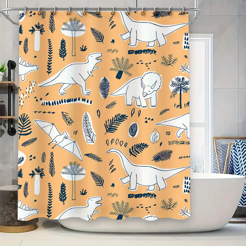 

Декоративная занавеска для душа с кошачьими узорами: аксессуары для ванной для домашнего декора, водонепроницаемая ткань, простая установка, доступны в