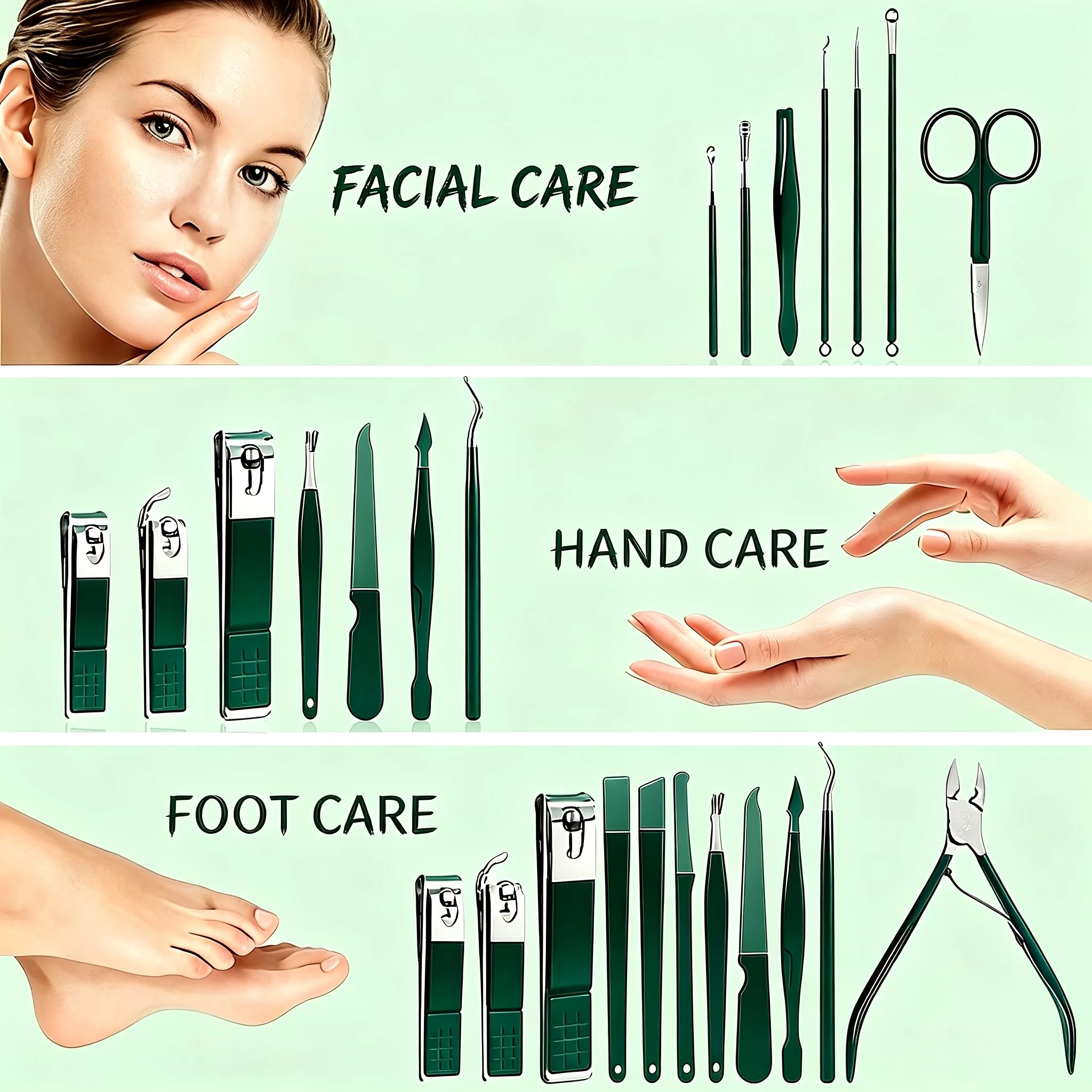 고급 스테인리스 스틸 손발톱 관리 키트, 전문가용 손발 - Nail Care Kit Mens 리뷰 및 가격