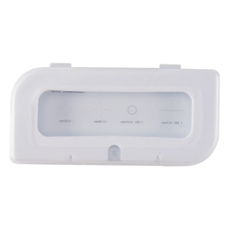 0.01Mm Microscope Slides Reticle Calibration Slide Ruler Cross Multifunctional Microscope Calibration Ruler Stage Micrometer