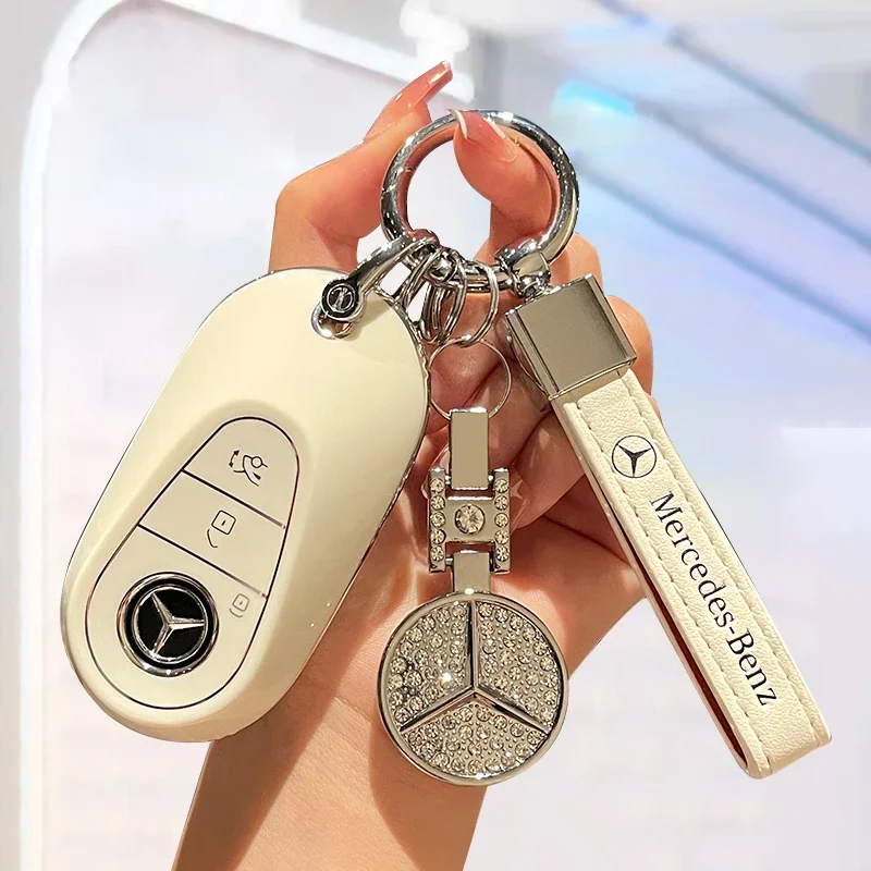 Fashion TPU Car Smart Key Case Cover Shell Fob For Mercedes Benz C E S Class GLC W206 W223 W214 E300 C260 C300 S450 S500 S400