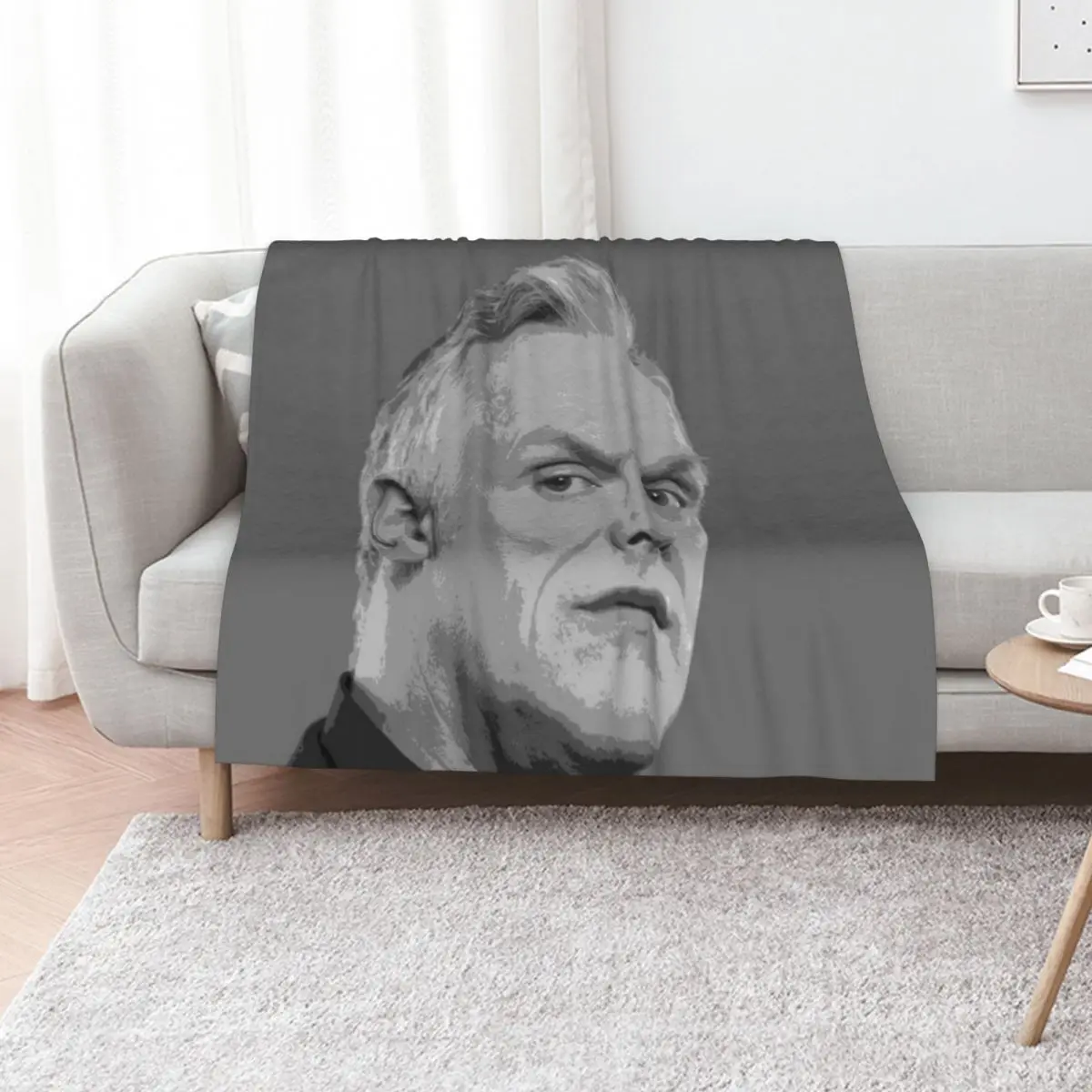 Greg Davies Pop Art Portrait Throw Blanket Heavy manga Sleeping Bag Multi-Purpose Softest Soft Big Blankets