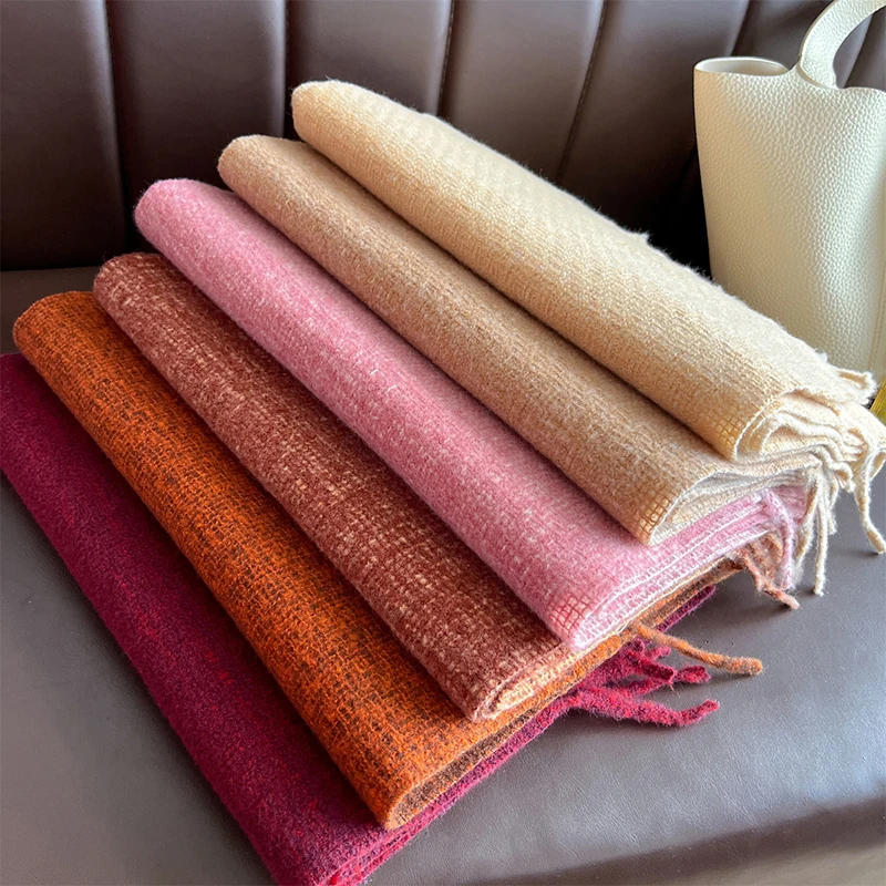 

Winter Narrow Scarf 12 Color Acrylic Scarf Hot Selling Solid Color Scarf Men's and Women's Universal Warm and Cold Proof Scarves