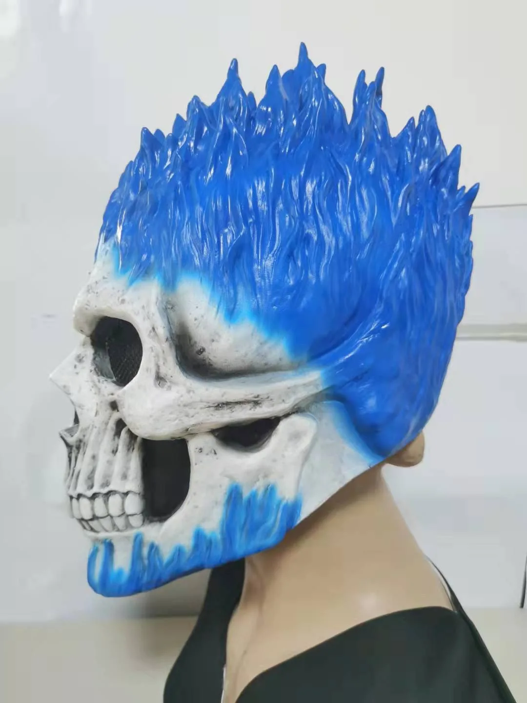 Halloween New Style Ghost Rider Mask Terrifying Ghost Full Face Mask Skull Latex Headgear - view 2
