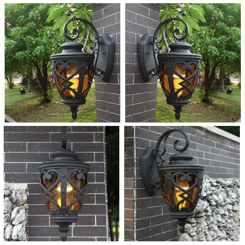 American Outdoor Wall Lights Outdoor Waterproof Rainproof Wall Light Project Wall Light Glass Wall Light Corridor Door Die-Cast