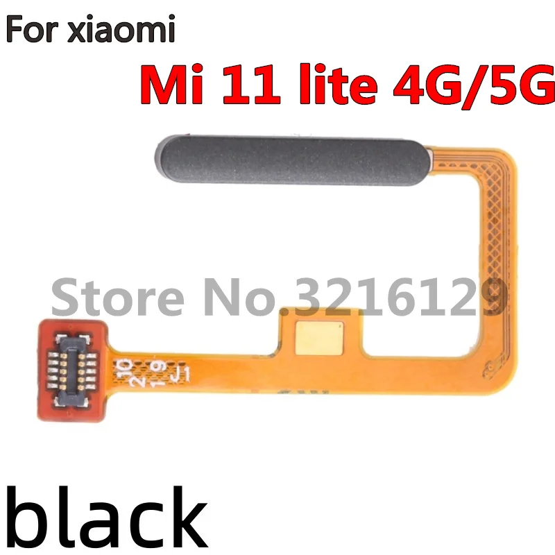 100% Original For Xiaomi Mi 11 Mi11 Lite 4G 5G Fingerprint Sensor Home Return Key Menu Button Flex Ribbon Cable