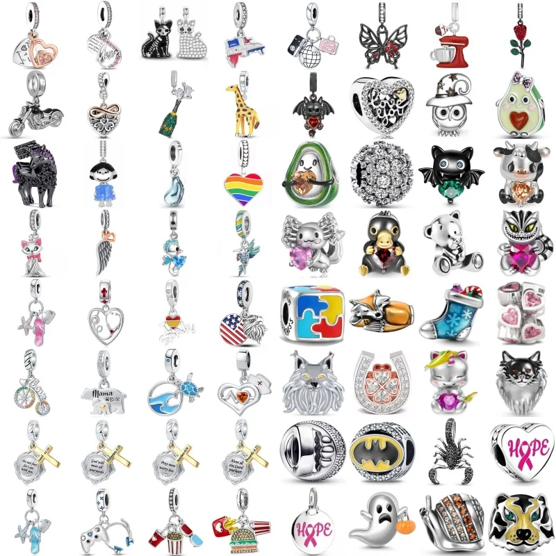 Оригинальный серебряный браслет Neastamor с дизайном в виде сердца животных, ювелирные украшения для женщин, неправильная форма