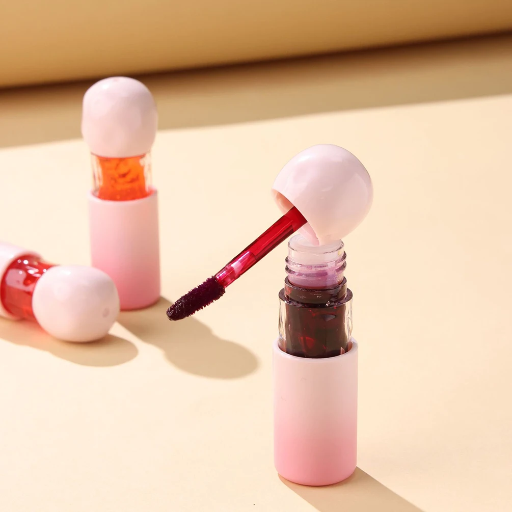 5color Ptivate Label Lip Tint Custom Logo Lip Cheek 2in1 Lipgloss Long-lasting Smudge Proof Pigment Makeup Unique Pink Packaging