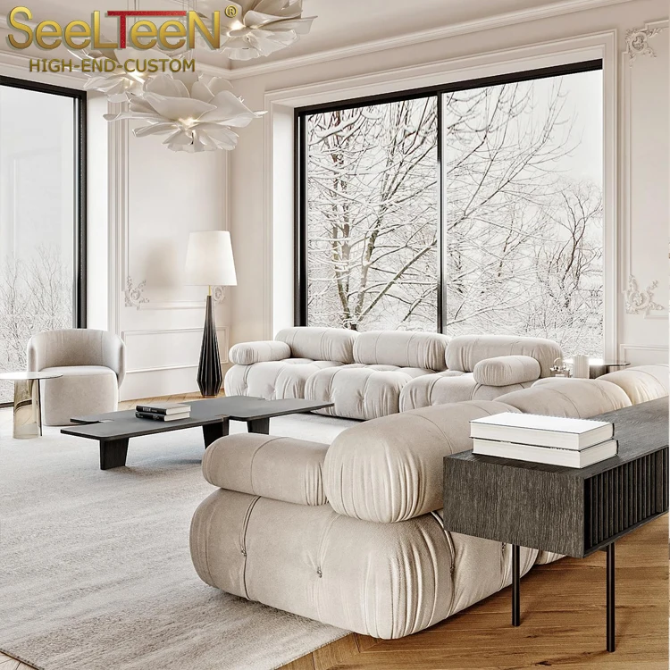 Minimalist Home Furniture Living Room Set 7 Seater Sofa 