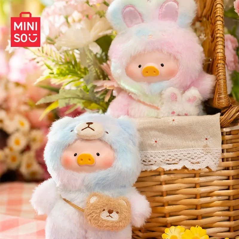 Подлинная Miniso Lulu Pig Joyful Time Series, виниловая плюшевая слепая коробка, брелок для ключей, перецветная мини-кукла для брелка и подарка