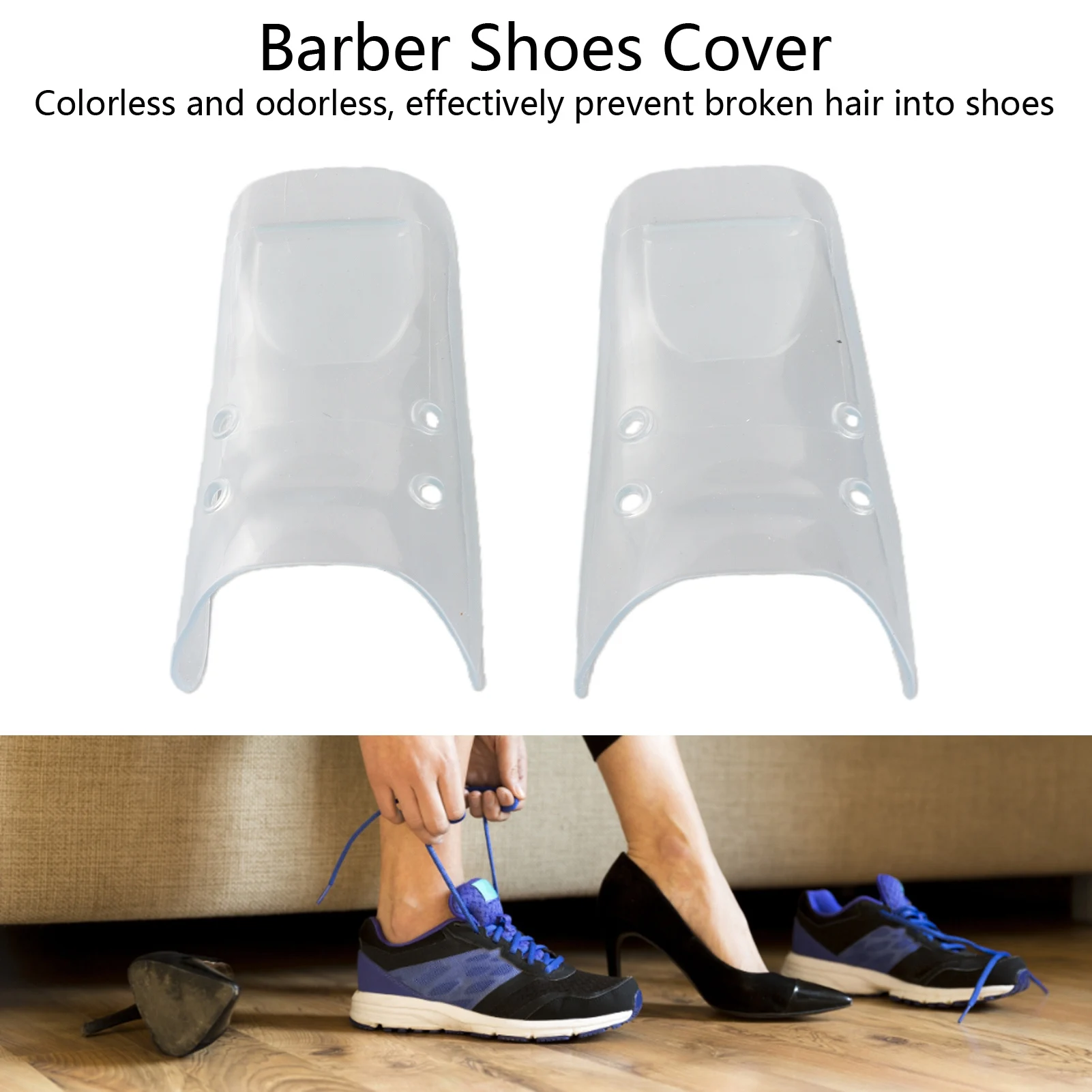 Barber Shoes Cover High Transparent Hair Stylist Shoes Cover Odorless Haircut Shoes Cover Salon Hairdressing Shoes Cover