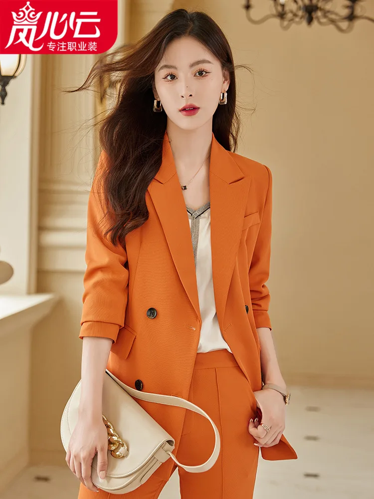 Business Suit Tailored Suit Formal Clothes Women's Suit Overalls Dignified Goddess Fan High-End Internet Hot Belly Covering and