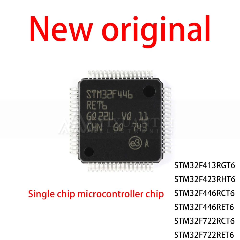 

5Pcs New Original STM32F413RGT6 STM32F423RHT6 STM32F446RCT6 STM32F446RET6 STM32F722RCT6 STM32F722RET6 LQFP-64 microcontroller