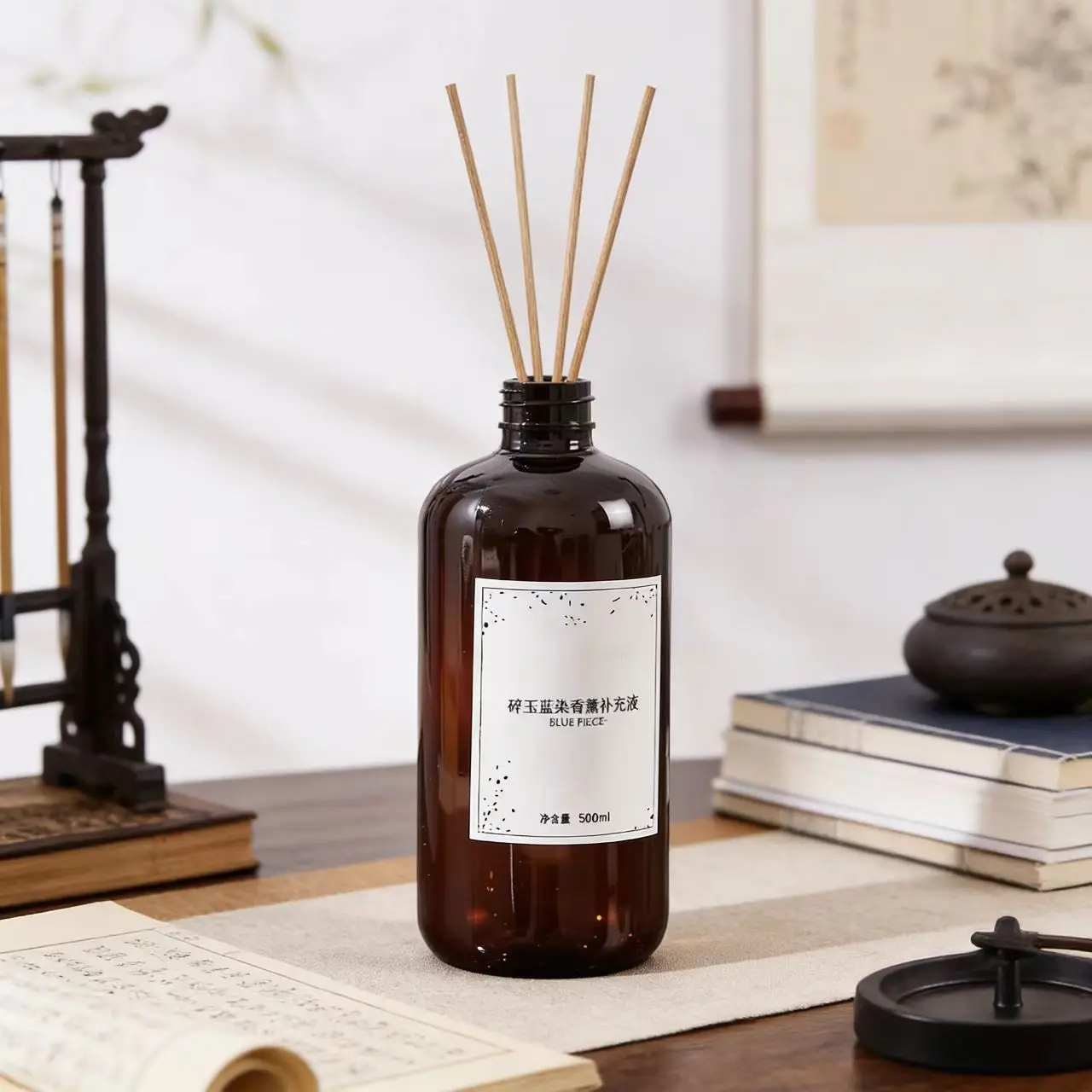 500ml Hotel Aromatherapy Machine and Home Reed Diffuser Replenishment Oil Shangri-la White Tea Hilton Aroma Oil for Humidifier