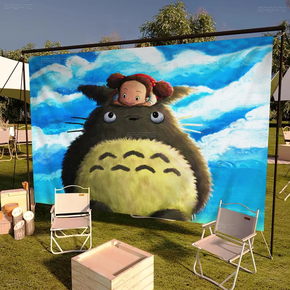 Miyazaki Hayao Cartoon Anime Carpet Totoro Anime Chart Flag For Living Room Home Dorm Decor Art Home Decor Banner