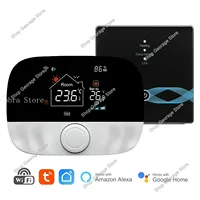 Gas Boiler Wireless Thermostat RF433 WiFi Tuya Smart Temperature Controller Receiver & Humidity Sensor with Alexa Google Yandex