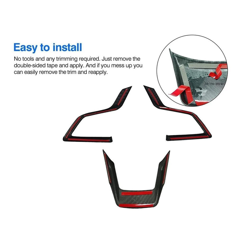 لوحة عجلة قيادة السيارة ، إطار تشذيب لسوبارو فورستر XV crossstrek Outback Impreza ، إكسسوارات داخلية ، أحمر ، 3 av