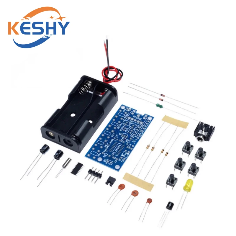 76-108MHz FM Stereo Radio DIY Kit Wireless FM Transmitter and Receiver Module Frequency Modulation Soldering Practice Project