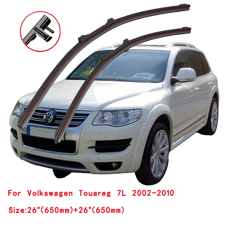 For Volkswagen VW Touareg SUV 7LA 7L6 7L7 7P5 7P6 CR7 2002 2005 2008 2010 2012 2015 2018 2019 2022 Double Rubber Car Wiper Blade