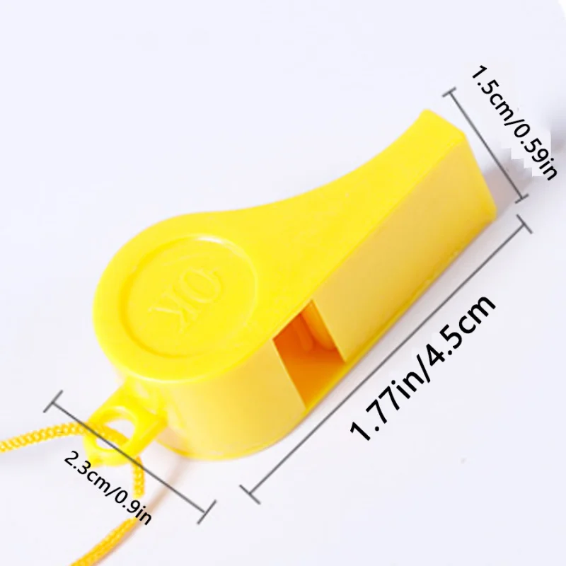 24pcs Sporting Goods Plastic Whistle Colorful Cheer Referee Whistle Fan Whistle