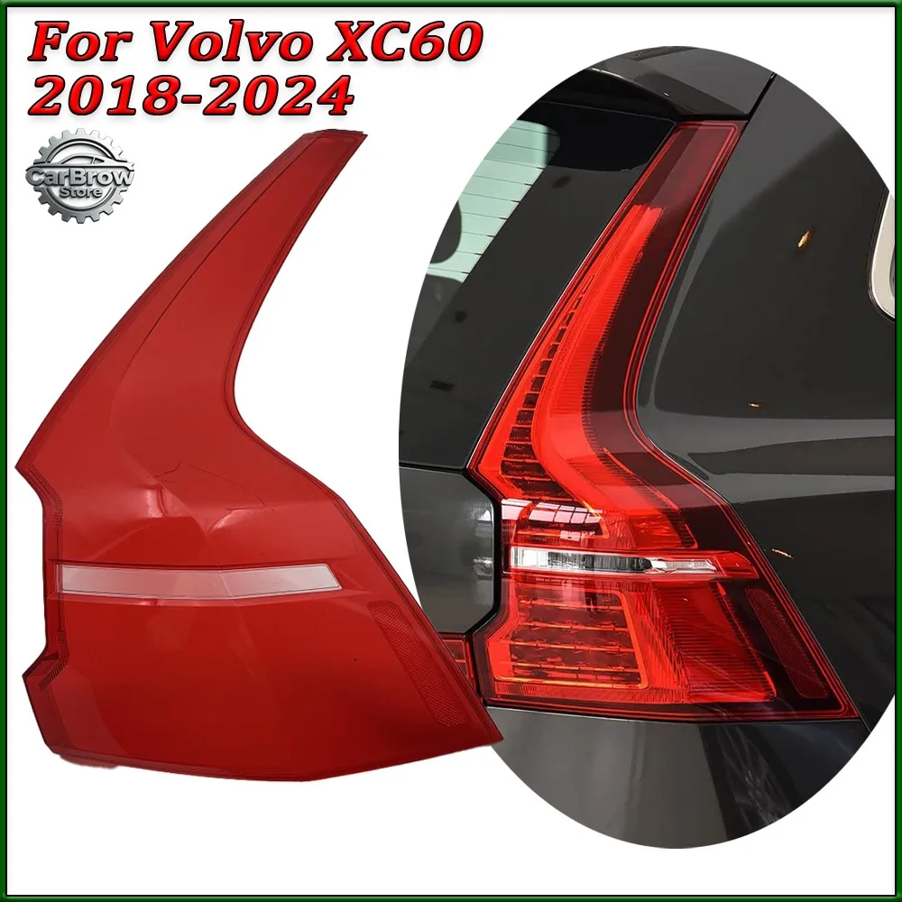 

For Volvo XC60 2018 19 20 21 22 23 2024 Rear Tail Lamp Cover Taillight Shell Rear Brake Lights Mask Replace Original Lampshade