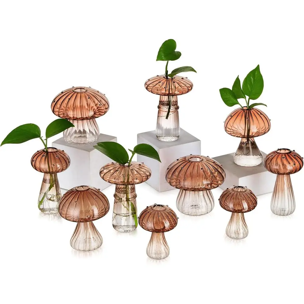 

Набор для размножения растений: 10 милых мини-террариумов из янтарного стекла для комнатных растений