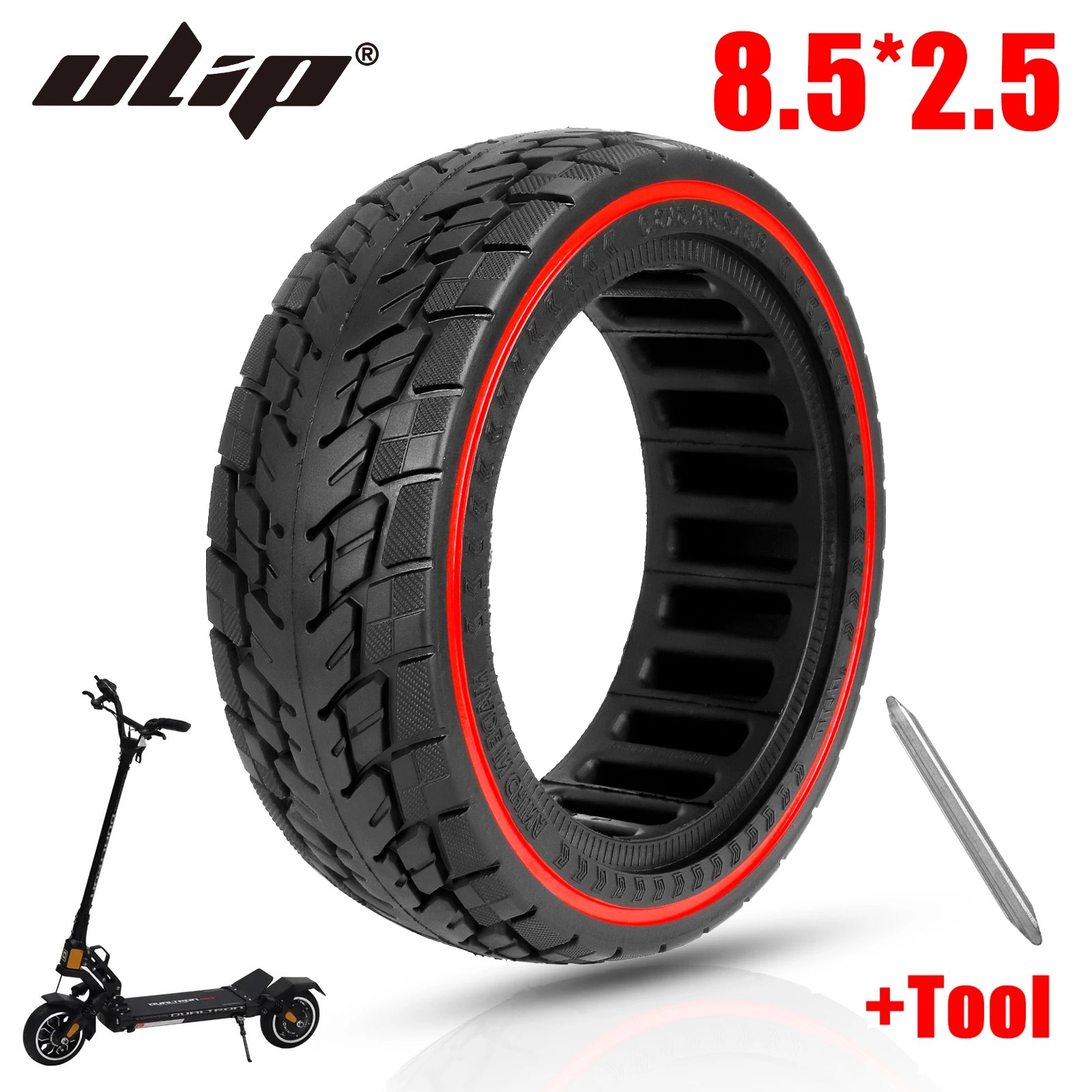 Ulip 8.5x2.5 Off-road Solid Tire 8.5 Inch Thickened Stab-proof All-terrain Tubeless Tyres For Dualtron Mini/Speedway Leger(Pro)