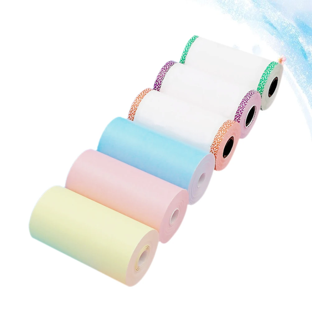 6 pcs Colorful Printing Colored Edges Copy Paper For Home Office School Use Compatible With Inkjet Printers Thermal Fax Machines