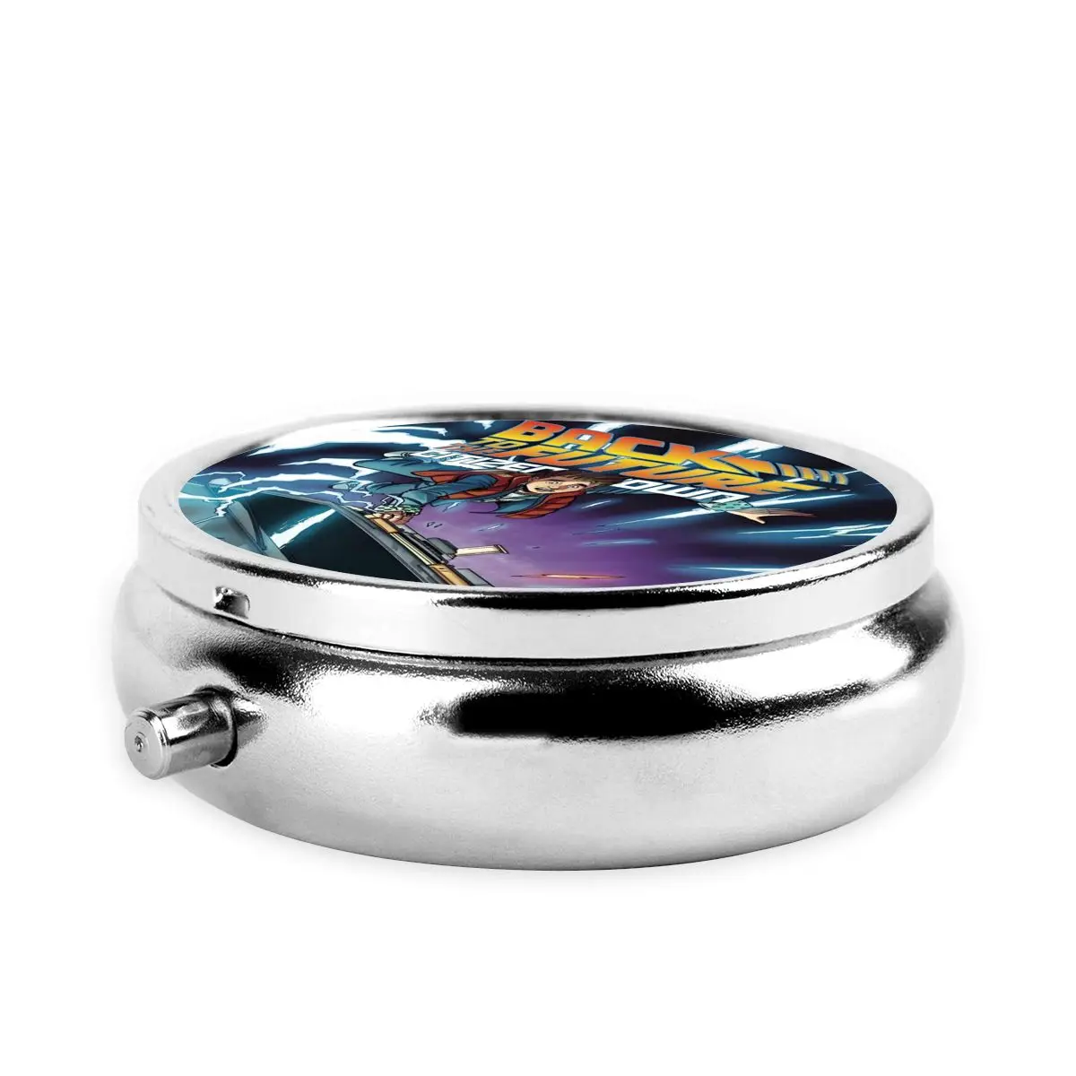 العودة إلى المستقبل صناديق حبوب منع الحمل 3-مقصورة حبوب موزع الخيال العلمي فيلم كوميدي المحمولة حامل دواء حاوية علب التخزين