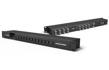 Premium AVMATRIX 1RU 8-channel 3G-SDI Router Supports ASI Signal up to 1080p60Hz Redundant Power Supply 2.2-inch LCD Display